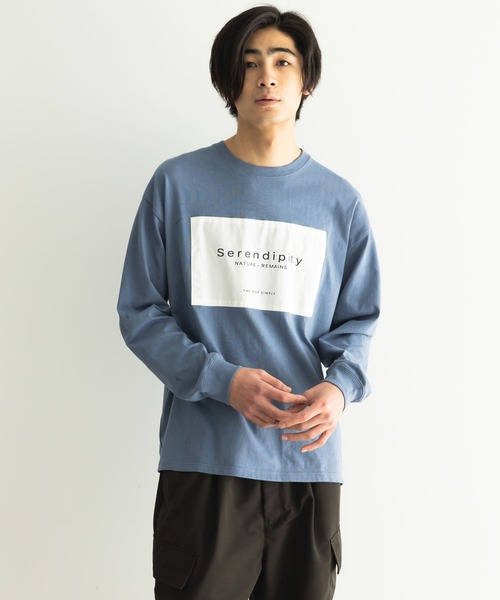 CRAFT STANDARD BOUTIQUE(クラフトスタンダードブティック)の「BOUTIQUE L/S TEE-A(Tシャツ/カットソー・レディース・ブラック/オフホワイト/ブルー・M/L/XL)」の3枚目の写真