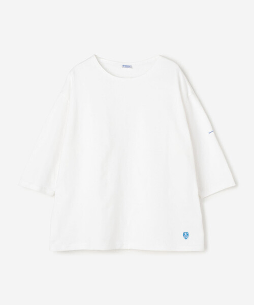 ORCIVAL（オーシバル）の「ORCIVAL | コットンロード ルーズハーフスリーブTシャツ WOMEN（Tシャツ/カットソー・レディース・ブルー系その他/A/イエロー系その他/ホワイト系その他5/レッド系その他/グレー系その他/ホワイト/ブルー系その他2/グリーン系その他/ピンク系その他・1）」の2枚目の写真