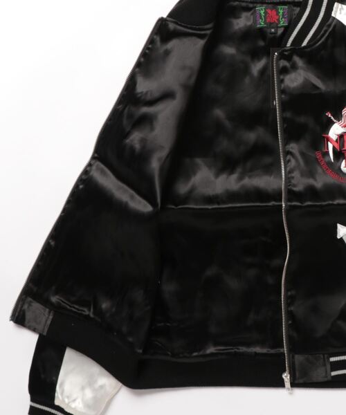 PANDIESTA(パンディエスタ)の「EVANGELION×錦 / ヱヴァンゲリヲン×ニシキ 荒波初号機スカジャン (M2)(スカジャン・メンズ・ブラック/ネイビー・M/XXL/XL/L)」の3枚目の写真