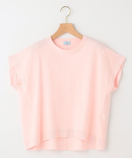 組曲(クミキョク)の「【洗える・型崩れしにくい】CHAI ニットTシャツ(ニット/セーター・レディース・アイボリー系/ネイビー系/ピンク系/オールドローズ系・2)」の20枚目の写真