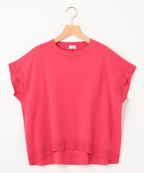 組曲(クミキョク)の「【洗える・型崩れしにくい】CHAI ニットTシャツ(ニット/セーター・レディース・アイボリー系/ネイビー系/ピンク系/オールドローズ系・2)」の21枚目の写真