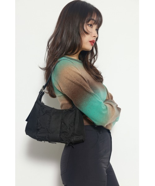 LAGUA GEM（ラグアジェム）の「CRASH ONE HANDLE バッグ（ショルダーバッグ・レディース・ホワイト/ブラック・FREE）」の9枚目の写真