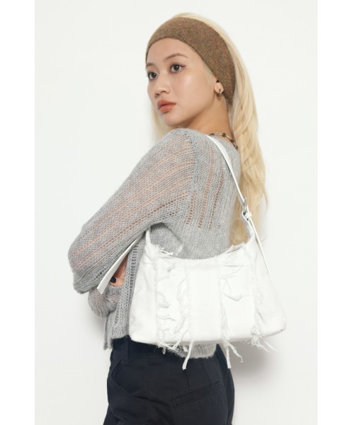 LAGUA GEM（ラグアジェム）の「CRASH ONE HANDLE バッグ（ショルダーバッグ・レディース・ホワイト/ブラック・FREE）」の10枚目の写真