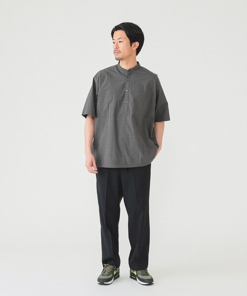 BEAMS(ビームス)の「BEAMS / チェック プルオーバー イージー シャツ(シャツ/ブラウス・メンズ・ブラック/ベージュ・S/M/L/XL)」の3枚目の写真