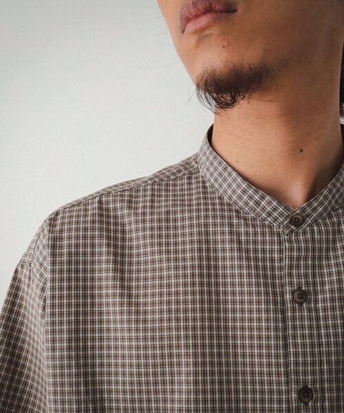 BEAMS(ビームス)の「BEAMS / チェック プルオーバー イージー シャツ(シャツ/ブラウス・メンズ・ブラック/ベージュ・S/M/L/XL)」の7枚目の写真