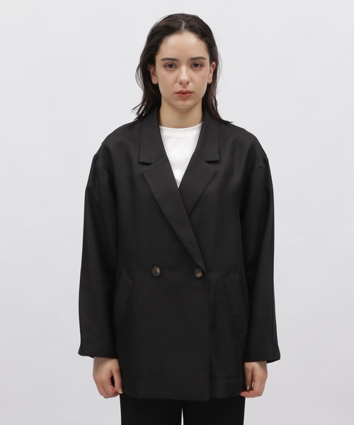LAKOLE（ラコレ）の「Wブレステッドジャケット / 188192（テーラードジャケット・レディース・ブラック/サンドグレー・MEDIUM/SMALL）」の3枚目の写真