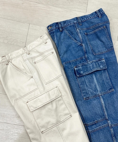 KIIT（キート）の「KIIT キート / DOUBLE KNEE CARGO PANTS ダブルニーカーゴパンツ / KIP-P94A-006（デニムパンツ・メンズ・インディゴブルー・1/2/3）」の5枚目の写真