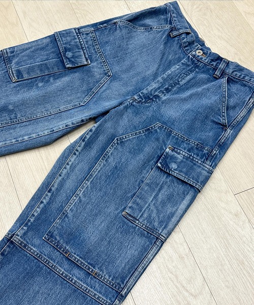 KIIT（キート）の「KIIT キート / DOUBLE KNEE CARGO PANTS ダブルニーカーゴパンツ / KIP-P94A-006（デニムパンツ・メンズ・インディゴブルー・1/2/3）」の9枚目の写真