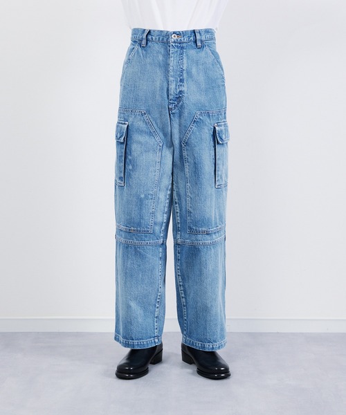 KIIT（キート）の「KIIT キート / DOUBLE KNEE CARGO PANTS ダブルニーカーゴパンツ / KIP-P94A-006（デニムパンツ・メンズ・インディゴブルー・1/2/3）」の15枚目の写真