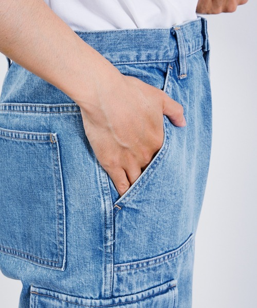 KIIT（キート）の「KIIT キート / DOUBLE KNEE CARGO PANTS ダブルニーカーゴパンツ / KIP-P94A-006（デニムパンツ・メンズ・インディゴブルー・1/2/3）」の19枚目の写真