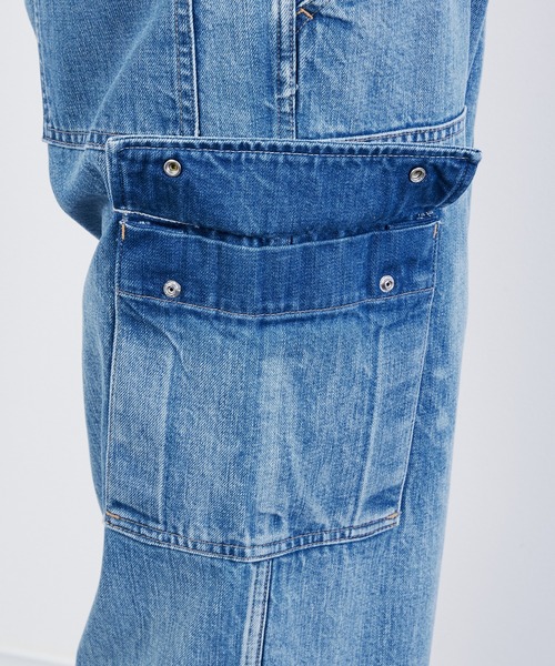 KIIT（キート）の「KIIT キート / DOUBLE KNEE CARGO PANTS ダブルニーカーゴパンツ / KIP-P94A-006（デニムパンツ・メンズ・インディゴブルー・1/2/3）」の21枚目の写真