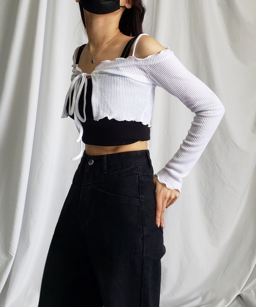 me+em select（ミームセレクト）の「【 選べる４サイズ ／２カラー 】ツーポケットハイウエストルーズロングデニム（デニムパンツ・レディース・ブルー/ブラック・LARGE/X-LARGE/SMALL/MEDIUM）」の15枚目の写真