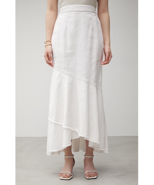 AZUL by moussy（アズールバイマウジー）の「MERMAID DENIM FLARE SKIRT/マーメイドデニムフレアスカート（デニムスカート・レディース・ワンウォッシュ/オフホワイト・MEDIUM/SMALL）」の16枚目の写真