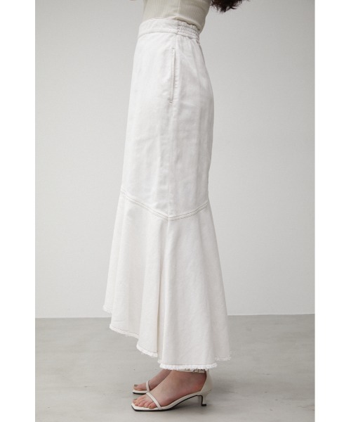AZUL by moussy（アズールバイマウジー）の「MERMAID DENIM FLARE SKIRT/マーメイドデニムフレアスカート（デニムスカート・レディース・ワンウォッシュ/オフホワイト・MEDIUM/SMALL）」の17枚目の写真