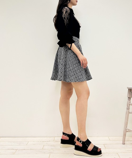 INGNI（イング）の「肩リボン袖割れ7分袖トップス（その他トップス・レディース・ブラック/オフホワイト・M）」の8枚目の写真