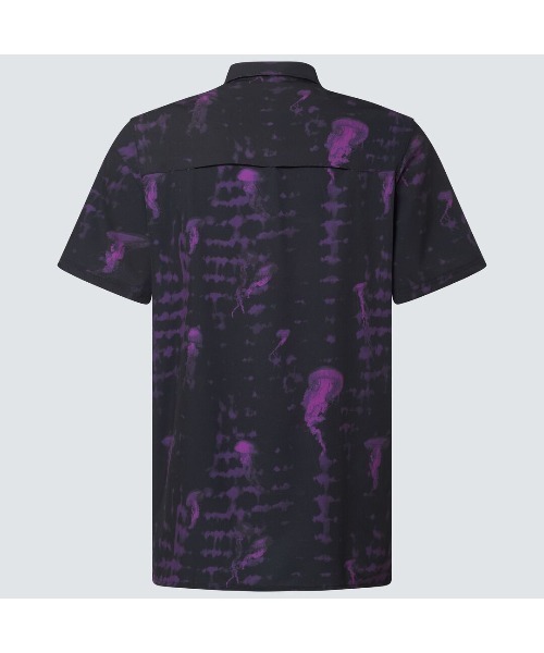OAKLEY(オークリー)の「オークリー JELLYFISH RC SS BUTTON DOWN/ボタンシャツ/LIFESTYLE ライフスタイル/OAKLEY(シャツ/ブラウス・メンズ・ブラック×パープル・L/M/S)」の3枚目の写真
