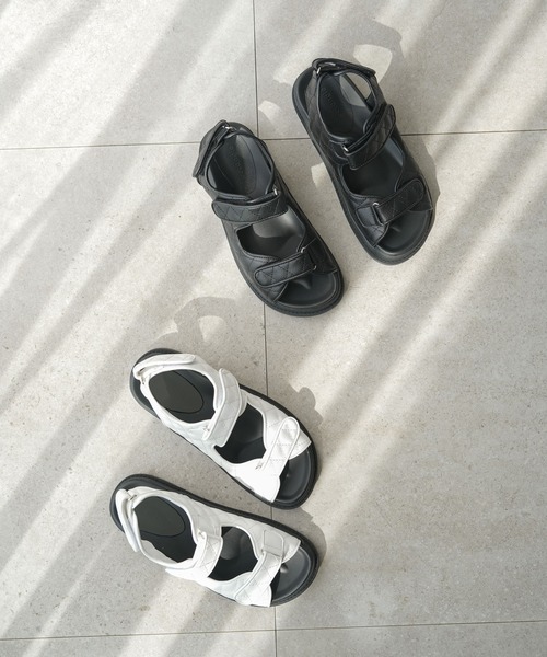 rectangle（レクタングル）の「キルティングスポーツサンダル（サンダル・レディース・ブラック/オフホワイト・SMALL/MEDIUM/LARGE/X-LARGE）」の8枚目の写真