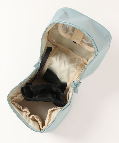 セール】【多ポケット/防水】【メッシュポーチ付き】スタンド式縦型