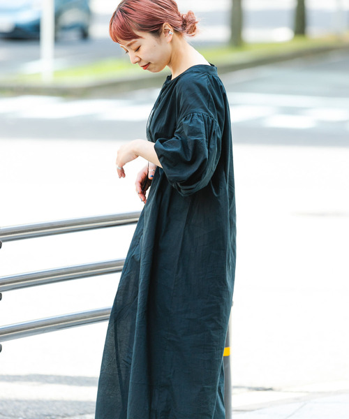 ITEMS URBANRESEARCH（アイテムズ アーバンリサーチ）の「ボイルカフタンワンピース（ワンピース・レディース・パープル/ブラック・FREE）」の4枚目の写真