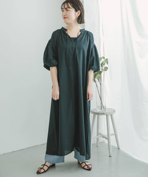 ITEMS URBANRESEARCH（アイテムズ アーバンリサーチ）の「ボイルカフタンワンピース（ワンピース・レディース・パープル/ブラック・FREE）」の7枚目の写真