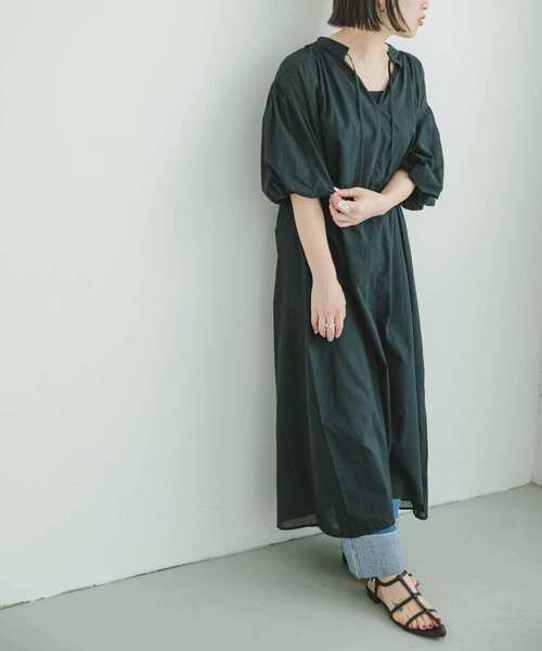 ITEMS URBANRESEARCH（アイテムズ アーバンリサーチ）の「ボイルカフタンワンピース（ワンピース・レディース・パープル/ブラック・FREE）」の8枚目の写真