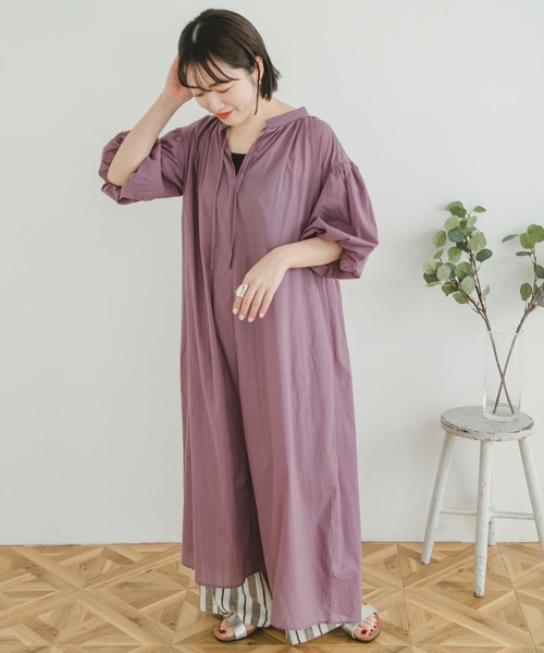 ITEMS URBANRESEARCH（アイテムズ アーバンリサーチ）の「ボイルカフタンワンピース（ワンピース・レディース・パープル/ブラック・FREE）」の15枚目の写真