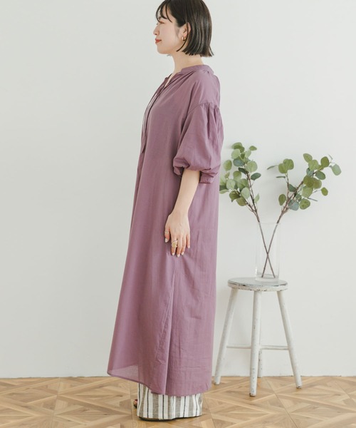 ITEMS URBANRESEARCH（アイテムズ アーバンリサーチ）の「ボイルカフタンワンピース（ワンピース・レディース・パープル/ブラック・FREE）」の20枚目の写真