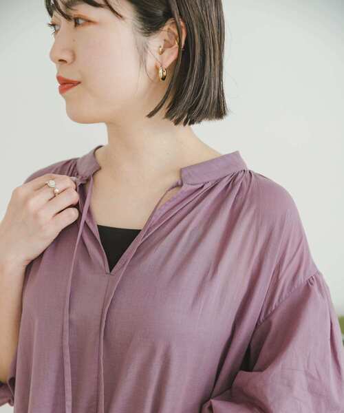 ITEMS URBANRESEARCH（アイテムズ アーバンリサーチ）の「ボイルカフタンワンピース（ワンピース・レディース・パープル/ブラック・FREE）」の22枚目の写真