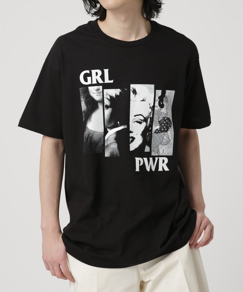 Nuggets(ナゲッツ)の「NuGgETS/別注 "GRL" S/S Tee(Tシャツ/カットソー・メンズ・ブラック/ホワイト・M/L/XL)」の1枚目の写真