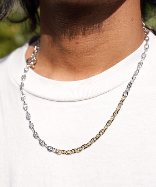 jiggys shop(ジギーズショップ)の「切り替えチェーンネックレス(ネックレス・メンズ・シルバー系その他/シルバー系その他2・FREE)」の2枚目の写真