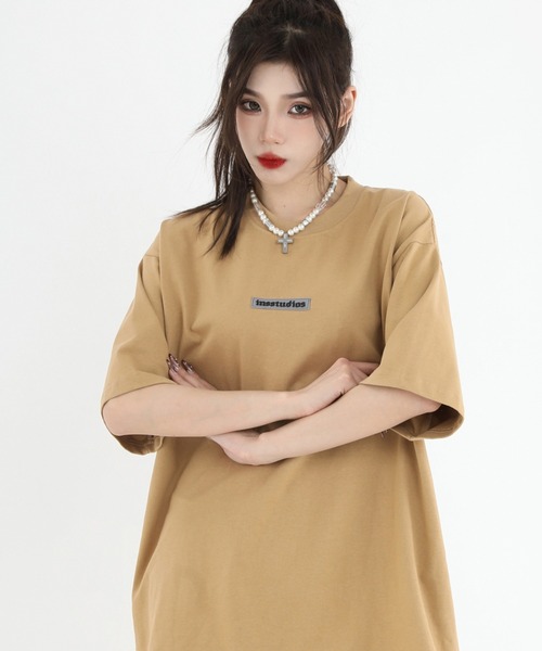 A'GEM9（エージェムナイン）の「A'GEM/9 × .kom『INSstudios/インスステュディオス』バックロゴ 半袖カットソー（Tシャツ/カットソー・メンズ・ホワイト/ブラック/ベージュ/グレー・L）」の18枚目の写真