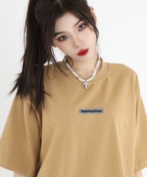 A'GEM9（エージェムナイン）の「A'GEM/9 × .kom『INSstudios/インスステュディオス』バックロゴ 半袖カットソー（Tシャツ/カットソー・メンズ・ホワイト/ブラック/ベージュ/グレー・L）」の15枚目の写真
