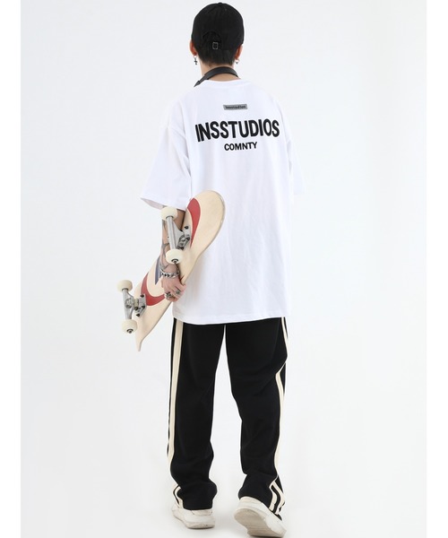 A'GEM9（エージェムナイン）の「A'GEM/9 × .kom『INSstudios/インスステュディオス』バックロゴ 半袖カットソー（Tシャツ/カットソー・メンズ・ホワイト/ブラック/ベージュ/グレー・L）」の19枚目の写真