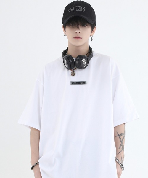 A'GEM9（エージェムナイン）の「A'GEM/9 × .kom『INSstudios/インスステュディオス』バックロゴ 半袖カットソー（Tシャツ/カットソー・メンズ・ホワイト/ブラック/ベージュ/グレー・L）」の12枚目の写真