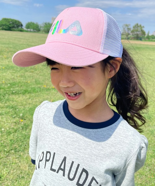 FILA（フィラ）の「フィラ KIDS ガールズメッシュキャップ キラキラロゴ（キャップ・キッズ・ピンク/ライトブルー/パープル・FREE）」の8枚目の写真