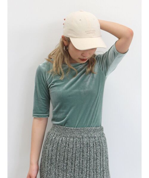 Ungrid（アングリッド）の「キャンバスカラーロゴキャップ（キャップ・レディース・アイボリー/レッド/グリーン/ネイビー・FREE）」の10枚目の写真