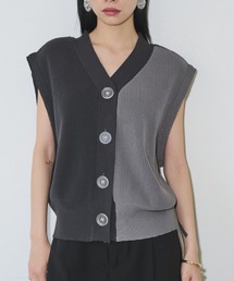 Solace | バイカラーニットベスト(ベスト)