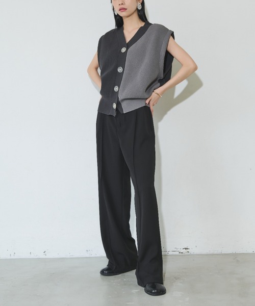 IORE BICOLOR VEST イオレ バイカラーベスト　グレー IORE BICOLOR VEST イオレ バイカラーベスト グレー