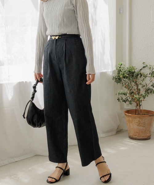 PT01 パンツ Flower フラワー 前立て釦止め