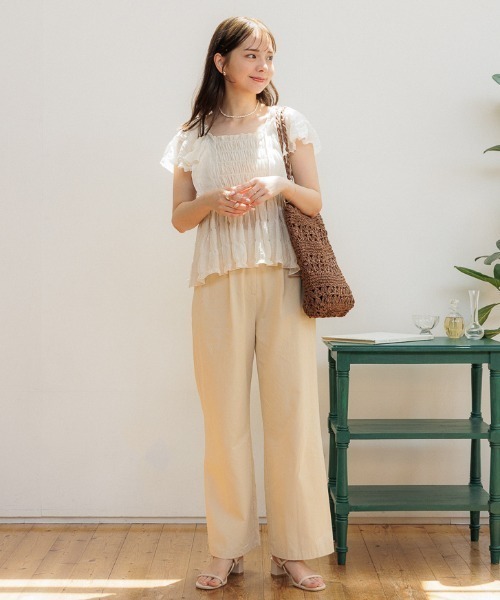 flower（フラワー）の「フリルタックパンツ（その他パンツ・レディース・ブラック/イエロー/ブルー・FREE）」の6枚目の写真