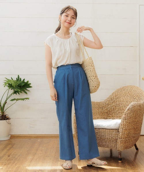 flower（フラワー）の「フリルタックパンツ（その他パンツ・レディース・ブラック/イエロー/ブルー・FREE）」の12枚目の写真