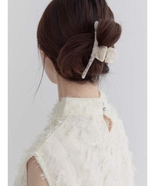 amel(エイメル)の「marble hair clip(バレッタ/ヘアクリップ・レディース・アイボリー・FREE)」の2枚目の写真