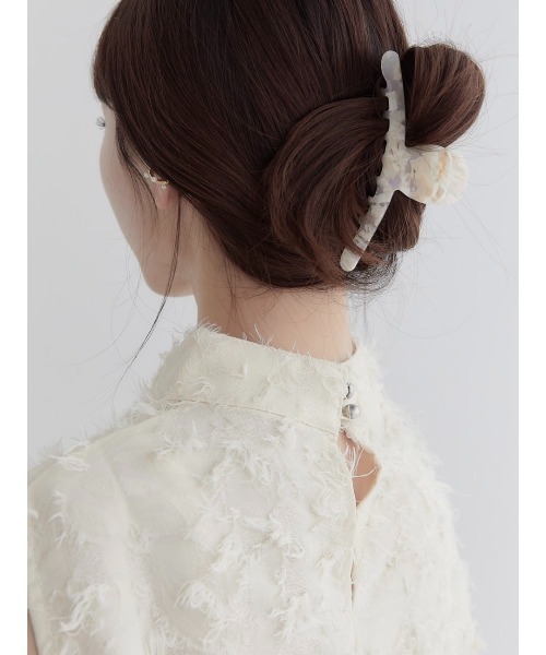amel(エイメル)の「marble hair clip(バレッタ/ヘアクリップ・レディース・アイボリー・FREE)」の3枚目の写真