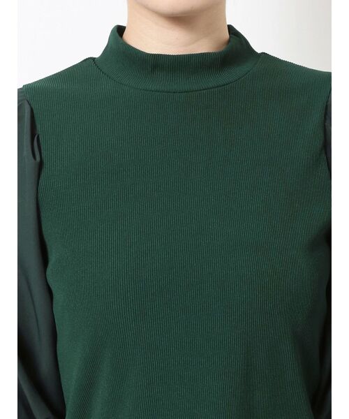 MURUA（ムルーア）の「テレコドッキングショートトップス（Tシャツ/カットソー・レディース・ブラック/ホワイト/グリーン・FREE）」の17枚目の写真