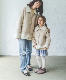 pairmanon | 【ママとおそろい】シープボア フェイクムートン ファスナー開き ジャケット(その他アウター)
