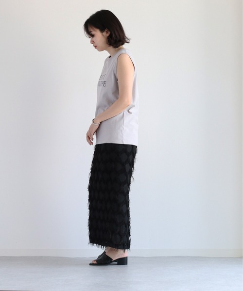cepo(セポ)の「シンプルロゴノースリーブTee(Tシャツ/カットソー・レディース・ブラック/オフホワイト/杢グレー・M)」の10枚目の写真