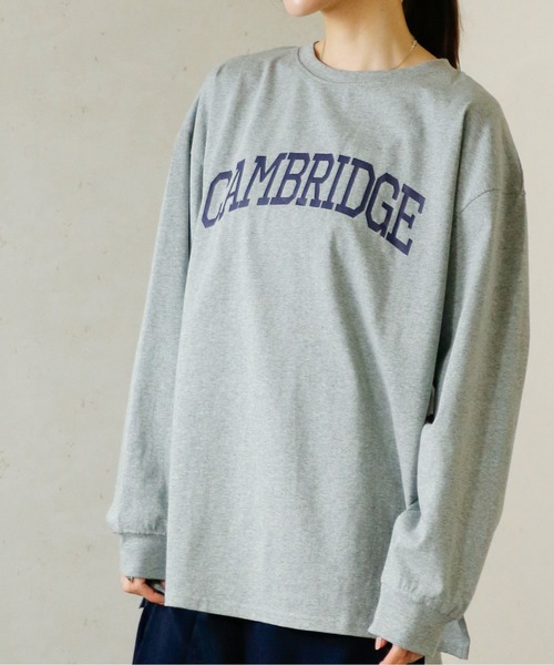 Per sist ence(パーシエンス)の「カレッジロゴプリントロンT(Tシャツ/カットソー・レディース・ベージュ/ブラック/オフホワイト/グレー・FREE)」の8枚目の写真
