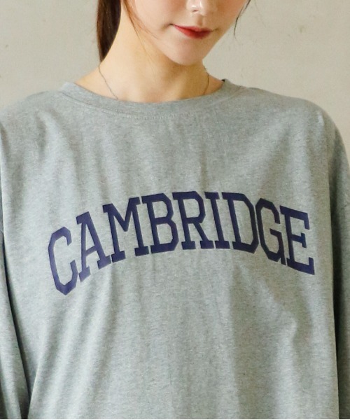 Per sist ence(パーシエンス)の「カレッジロゴプリントロンT(Tシャツ/カットソー・レディース・ベージュ/ブラック/オフホワイト/グレー・FREE)」の11枚目の写真