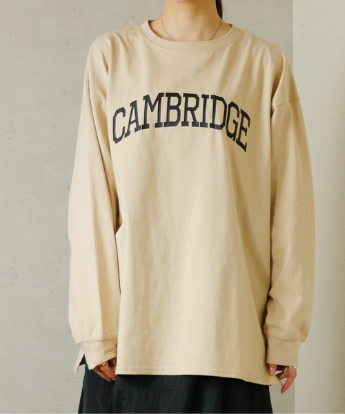 Per sist ence(パーシエンス)の「カレッジロゴプリントロンT(Tシャツ/カットソー・レディース・ベージュ/ブラック/オフホワイト/グレー・FREE)」の18枚目の写真