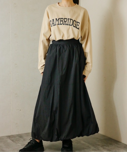 Per sist ence(パーシエンス)の「カレッジロゴプリントロンT(Tシャツ/カットソー・レディース・ベージュ/ブラック/オフホワイト/グレー・FREE)」の19枚目の写真